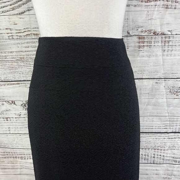Kasper Skirt size 6 Black Textured Straight Knee Church Wedding Cocktail Modest - Picture 2 of 8